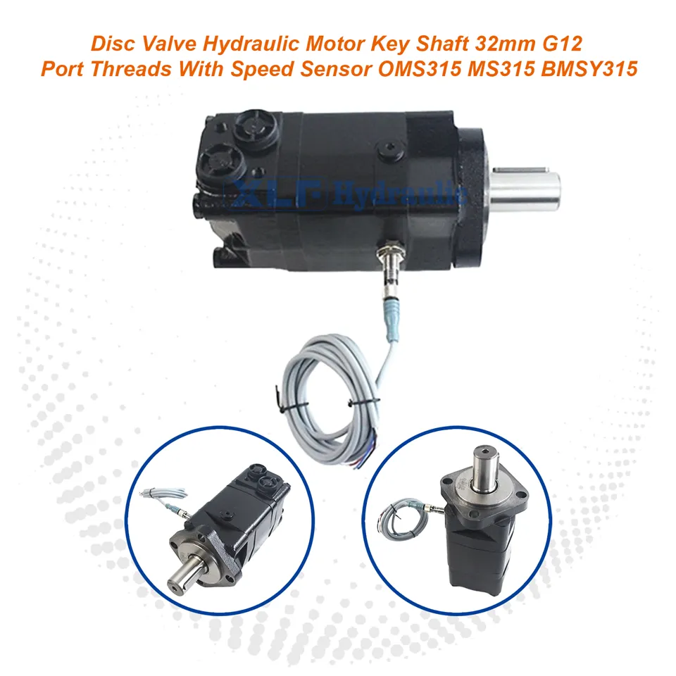 OMS315 BMSY315 มอเตอร์ไฮดรอลิก 32 มม. เซ็นเซอร์ความเร็วเพลากุญแจ